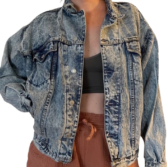 GAP Other - Vintage Oversized Jean Jacket GAP Workforce Acid Washed Medium Preowned 80s 90s